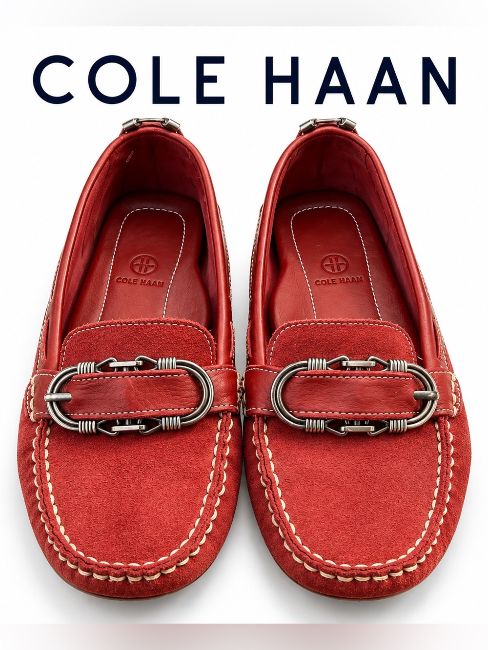 Cole Haan Women's Tully Suede Bit Buckle Drivers